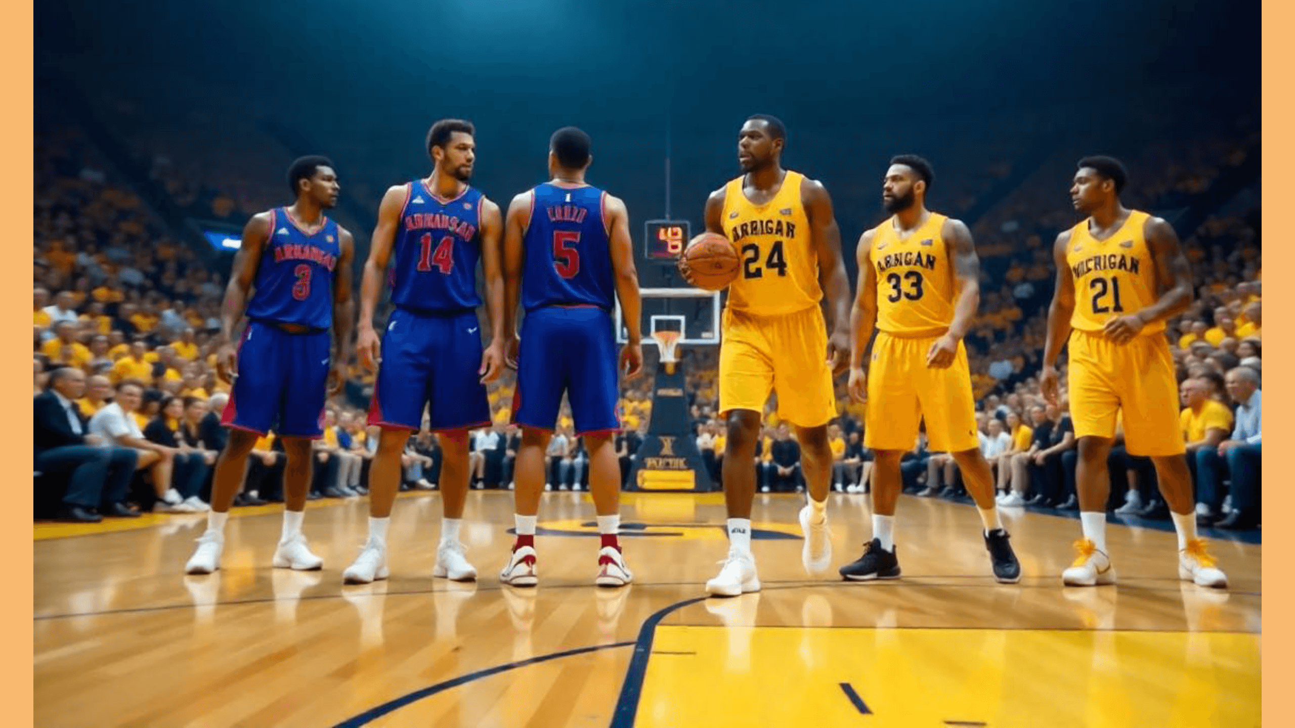 Arkansas vs Michigan: Basketball competition